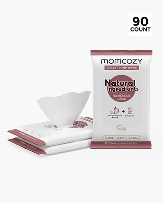 Momcozy Natural Breast Pump Wipes (3 Pack)- White, 30