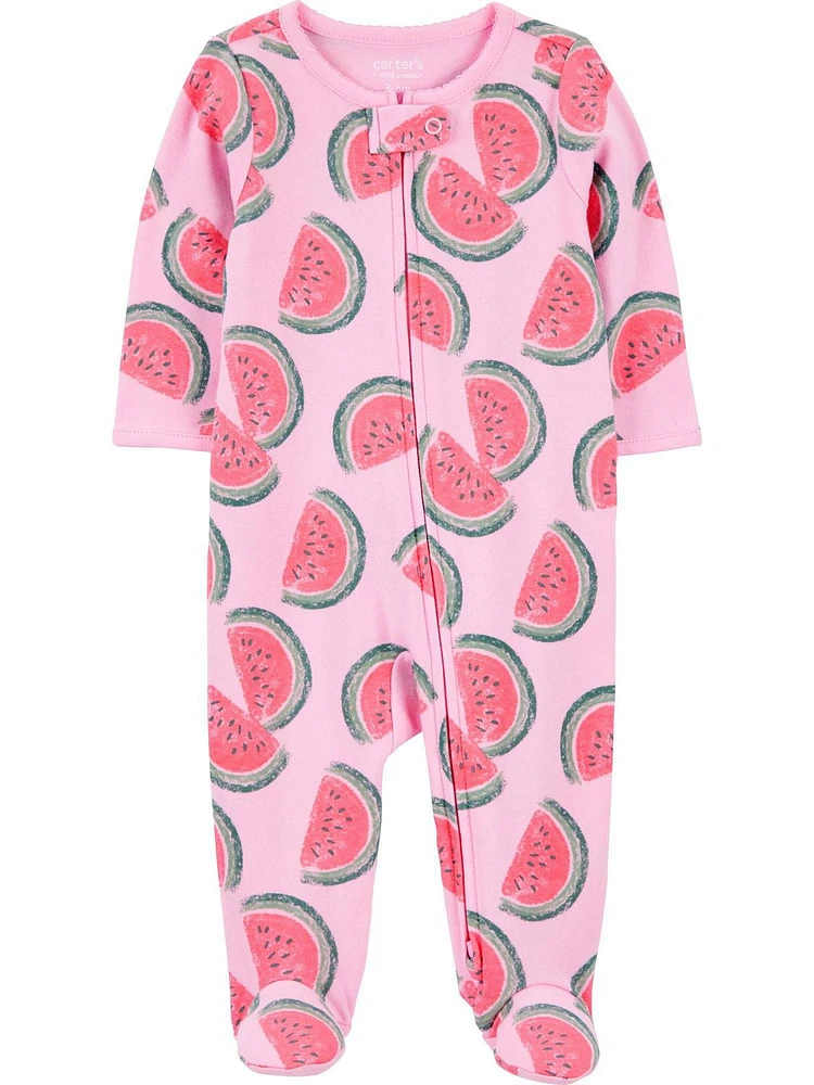 Carter's Baby Girls' Watermelon Sleep n Play, Sizes preemie-6/9 months