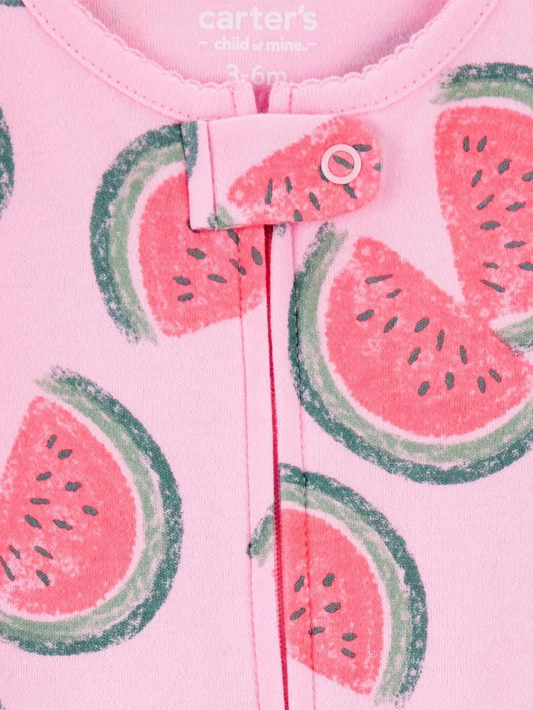 Carter's Baby Girls' Watermelon Sleep n Play, Sizes preemie-6/9 months