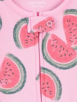Carter's Baby Girls' Watermelon Sleep n Play, Sizes preemie-6/9 months