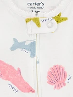 Carter's Child of Mine Baby Girls' Multi Sea Creature Sleep n Play, Sizes preemie - 6/9 months