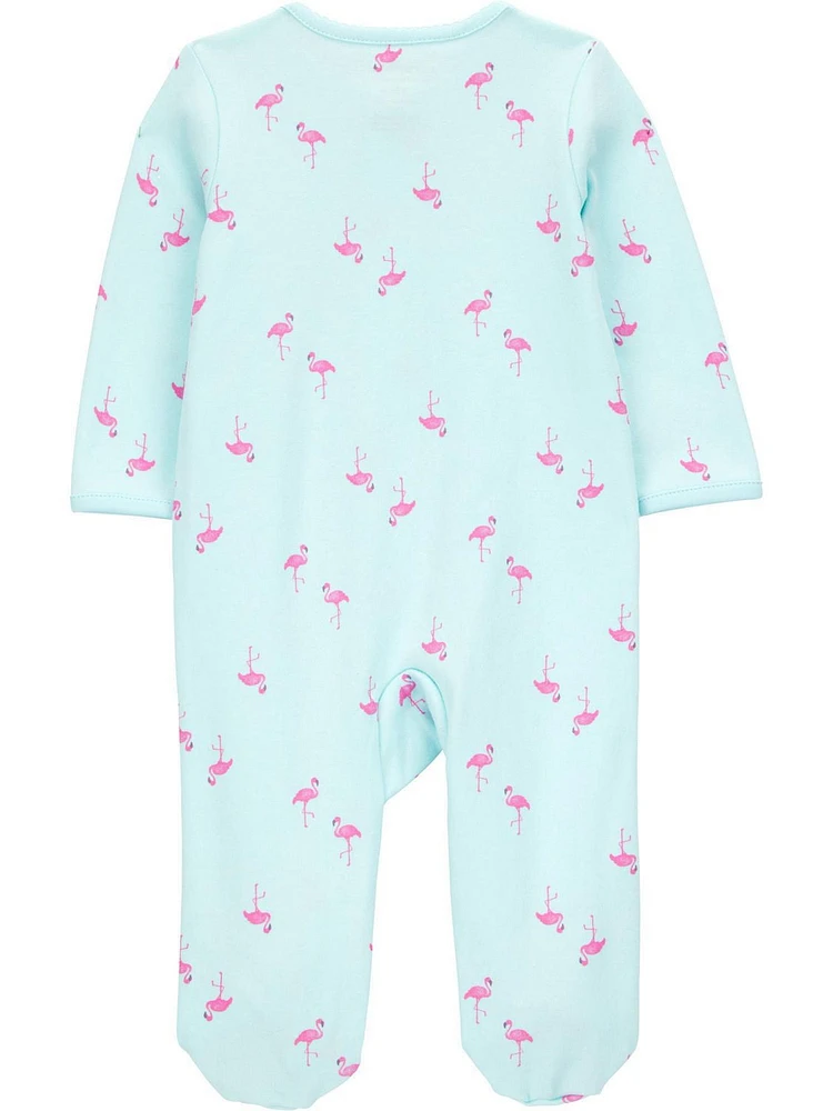 Carter's Child of Mine Sleep n Play flamant bleu pour bébé fille Tailles prématuré - 6/9 mois