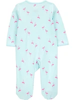 Carter's Child of Mine Sleep n Play flamant bleu pour bébé fille Tailles prématuré - 6/9 mois