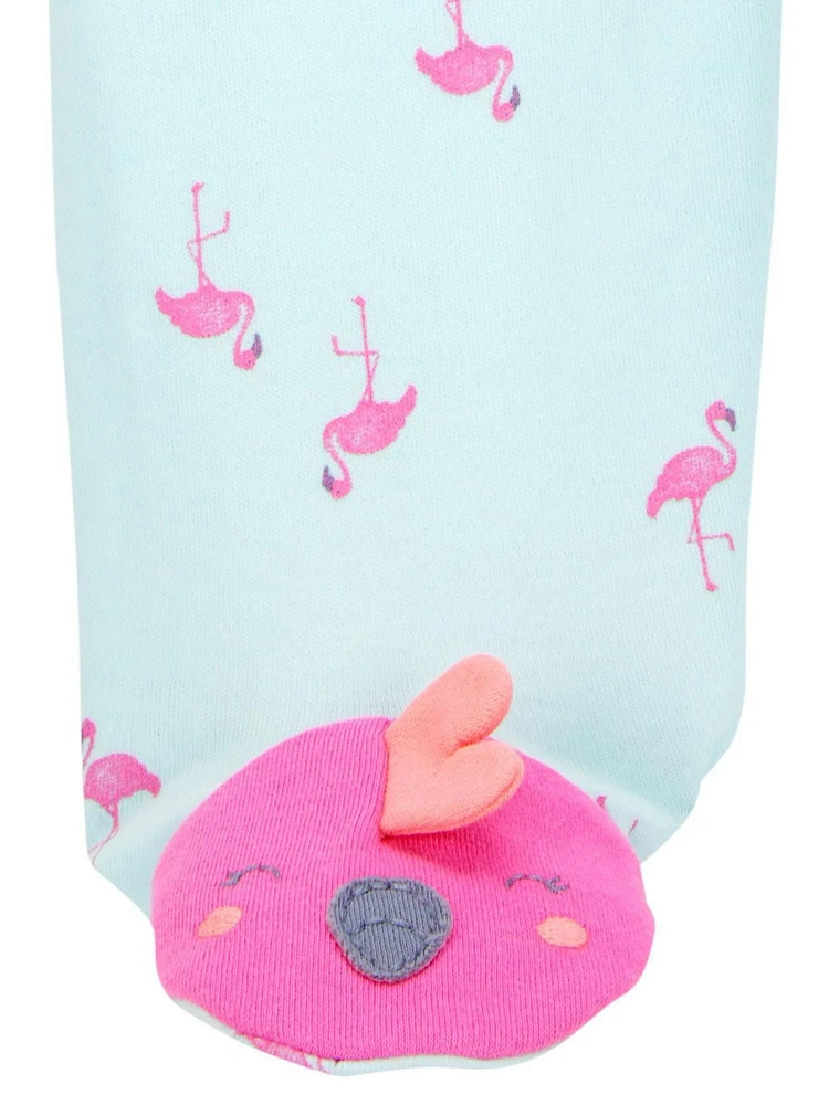 Carter's Child of Mine Sleep n Play flamant bleu pour bébé fille Tailles prématuré - 6/9 mois