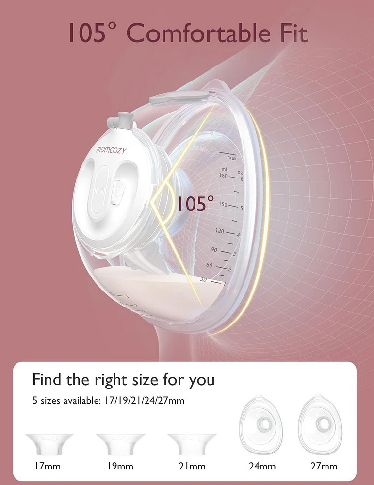 Momcozy Hands Free & Ultra-Light Breast Pump V2