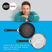 Tefal Jamie Oliver Quick & Easy Stainless Steel Fry Pan 20cm, 8" / 20cm