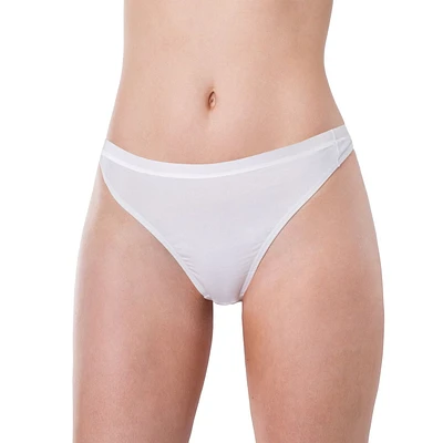 Elita Essentials Women's High Waist Cotton Stretch Thong Underwear