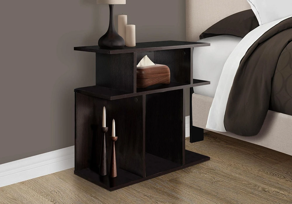 Monarch Specialties Accent Table, Side, End, Nightstand, Lamp, Living Room, Bedroom, Laminate, Brown, Contemporary, Modern