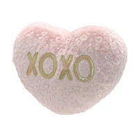 Way To Celebrate Valentine Large Heart XO Pillow, Pink