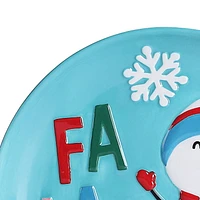 Holiday Time Snowman Appetizer Plate