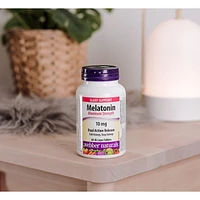 Webber Naturals Puissance maximale Mélatonine Libération double action, 10 mg 60 comprimés bi-couches