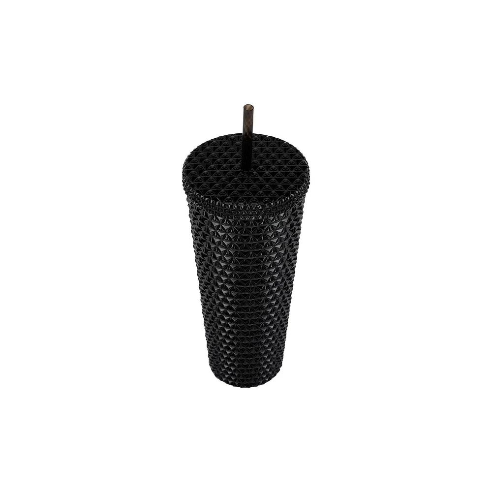 Way to Celebrate 27oz Black Iridescent Acrylic Double Wall Textured Tumbler