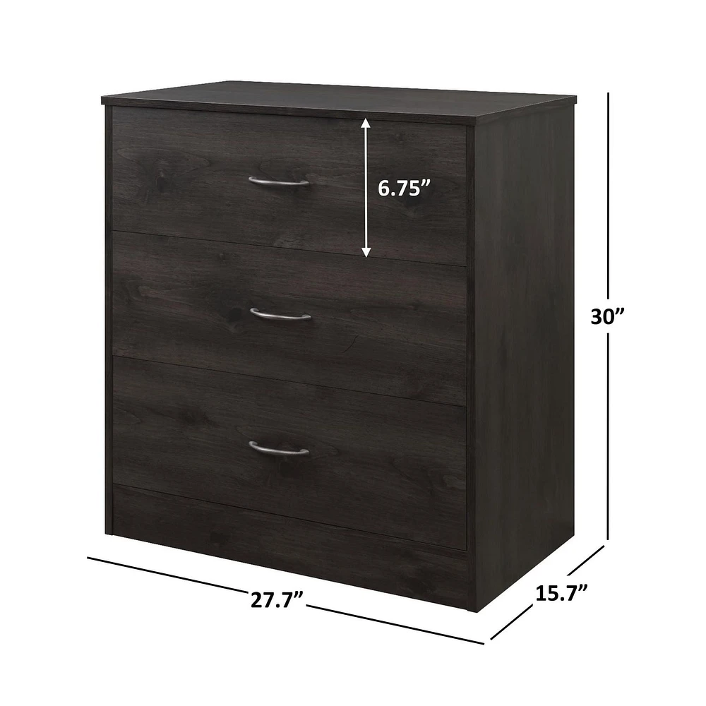 Mainstays 3-Drawer Dresser, 3 drawers, 30" tall