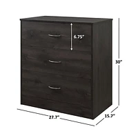 Mainstays 3-Drawer Dresser, 3 drawers, 30" tall