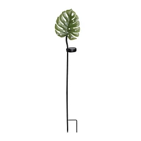 Hometrends Leaf Solar Stake - Green, 32inch H Leaf Solar Stake