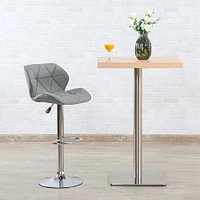 Heavenly Collection Grey Fabric Adjustable Stool