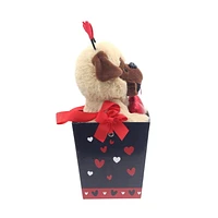 Way To Celebrate Valentine Pug in Paper Bucket