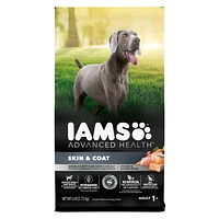 Nourriture sèche pour chiens adultes IAMS ADVANCED HEALTH PEAU ET PELAGE recette avec poulet et saumon 2,72-12,2 kg