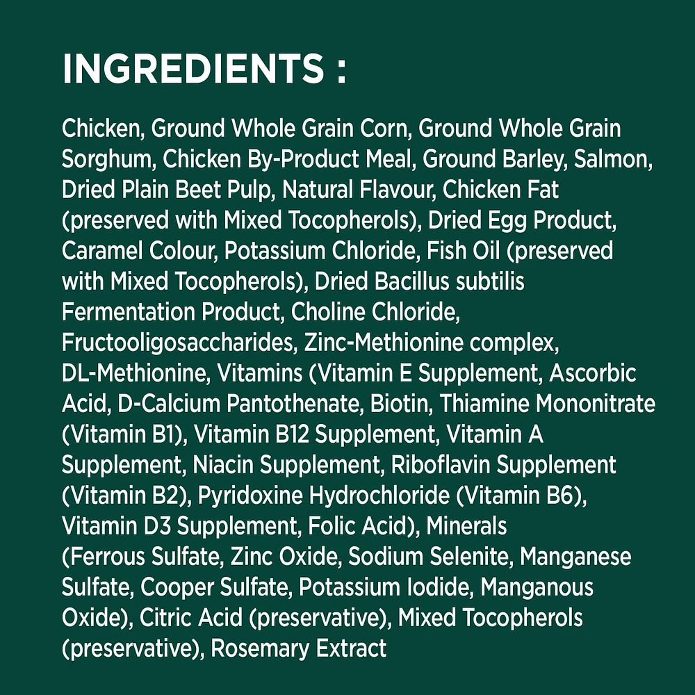 Nourriture sèche pour chiens adultes IAMS ADVANCED HEALTH PEAU ET PELAGE recette avec poulet et saumon 2,72-12,2 kg