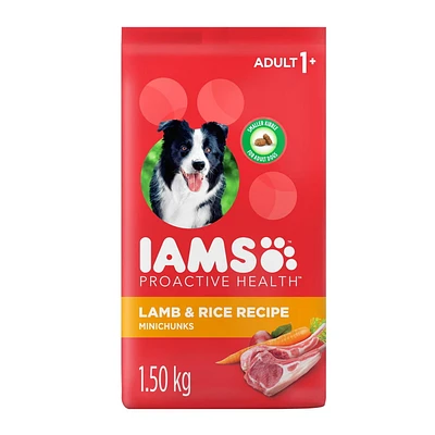 Iams Minichunks Adult Dry Dog Food Lamb & Rice Recipe, 1.5-13.6kg