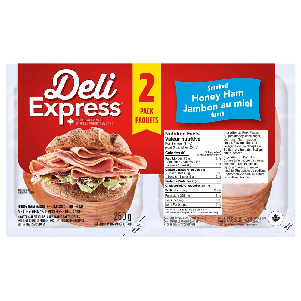 Deli Express Smoked Honey Ham, 250 g