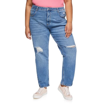 Jean coupe maman No Boundaries pour femmes
