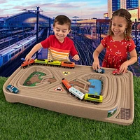 Table transportable Simplay3 avec circuit pour voitures, camions et trains miniatures