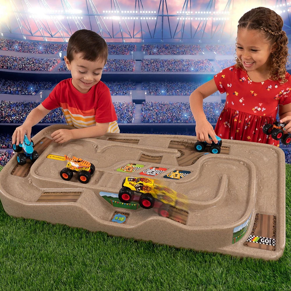 Table transportable Simplay3 avec circuit pour voitures, camions et trains miniatures