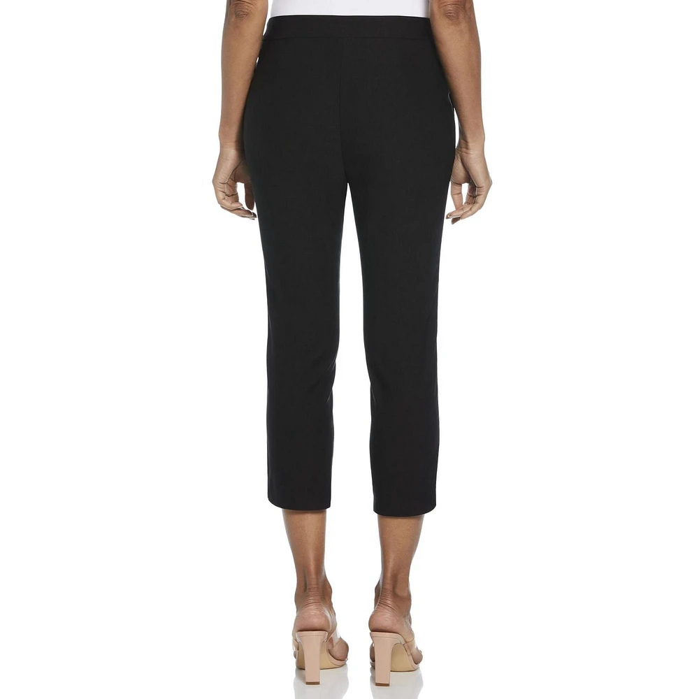 Rafaella Women's Extended Tab Capri Pants with Pockets