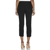 Rafaella Women's Extended Tab Capri Pants with Pockets