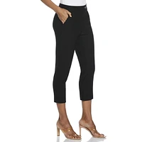 Rafaella Women's Extended Tab Capri Pants with Pockets