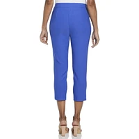 Rafaella Pantalon capri à languette allongée avec poches pour femme