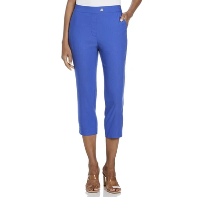 Rafaella Pantalon capri à languette allongée avec poches pour femme