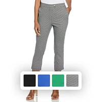 Rafaella Pantalon capri à languette allongée avec poches pour femme