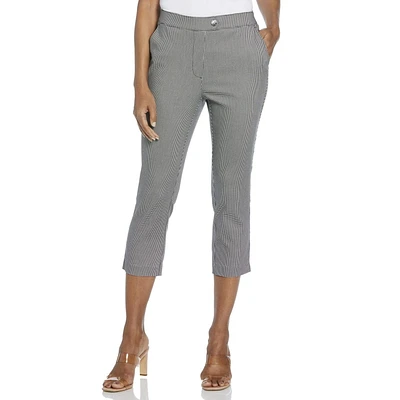 Rafaella Pantalon capri à languette allongée avec poches pour femme