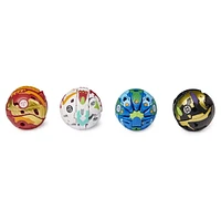 Bakugan Baku-Gear 4-Pack, Fused Sabra x Pyravian Ultra with Baku-Gear and Howlkor x Serpenteze Ultra Collectible Action Figures