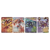 Bakugan Baku-Gear 4-Pack, Fused Sabra x Pyravian Ultra with Baku-Gear and Howlkor x Serpenteze Ultra Collectible Action Figures