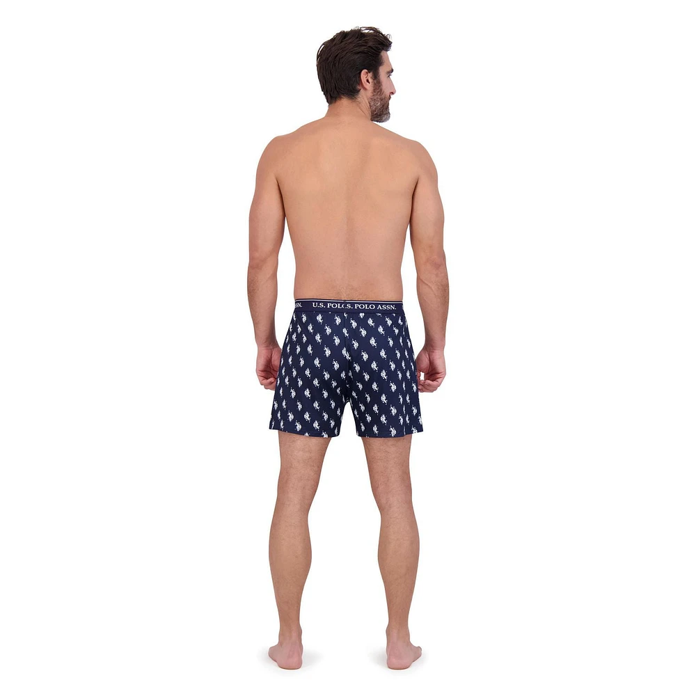 U.S. POLO ASSN. Men's Underwear 4 Pack Ultra Soft Knit Boxers, S-2XL