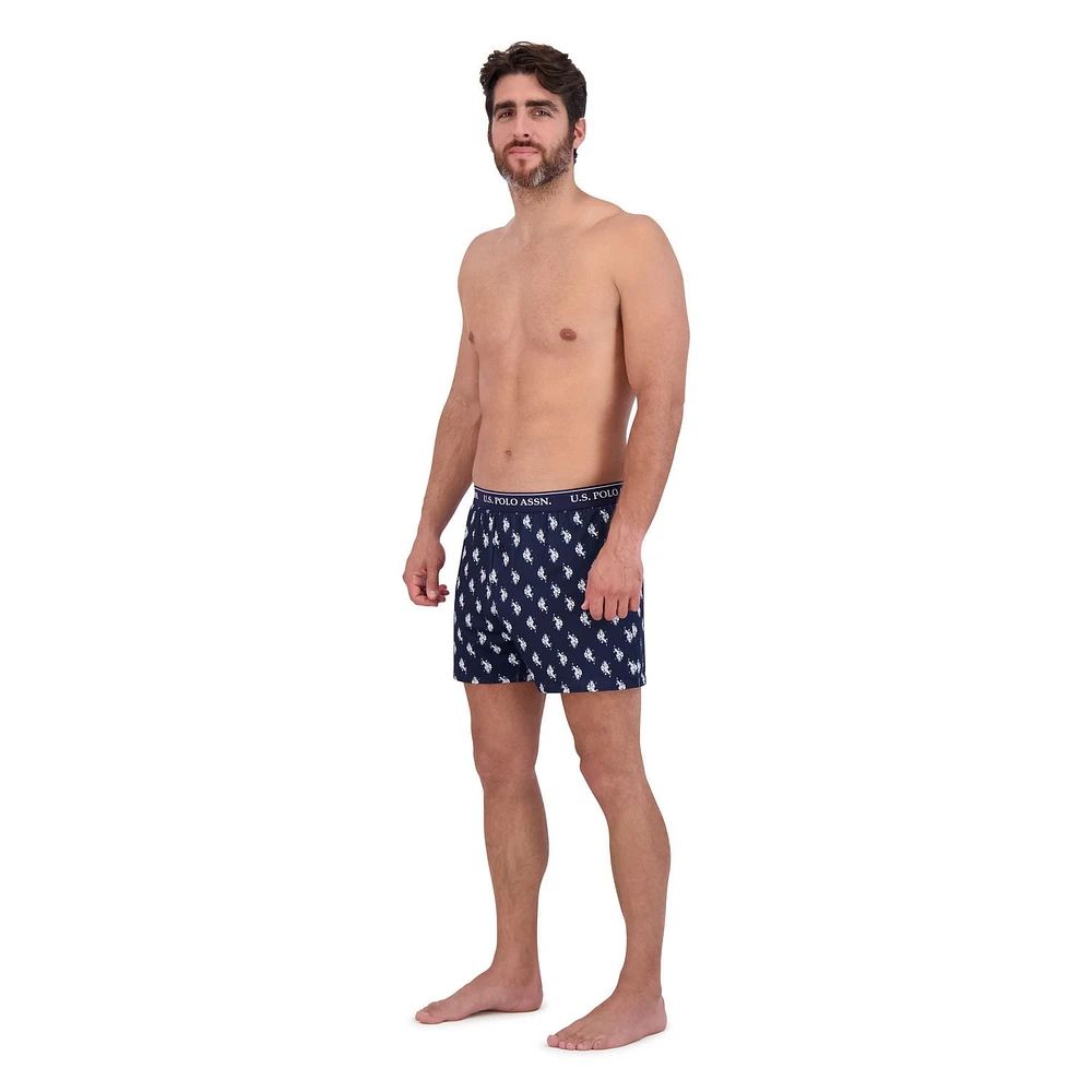 U.S. POLO ASSN. Men's Underwear 4 Pack Ultra Soft Knit Boxers, S-2XL
