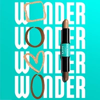 NYX PROFESSIONAL MAKEUP, Bâton Wonder, Bâton à deux extrémités, Modelant et Illuminateur - DEEP Bâton modelant et illuminateur à deux extrémités