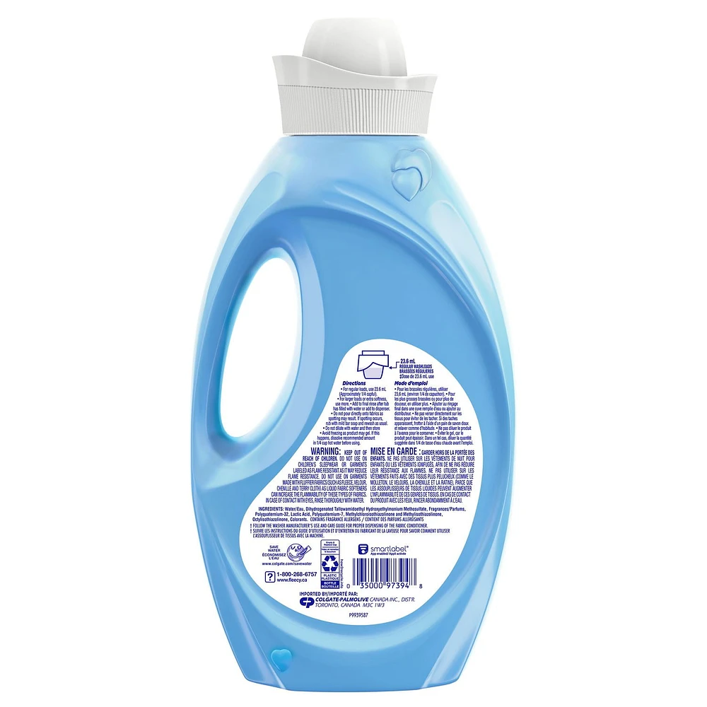 Fleecy Liquid Fabric Softener, Fresh Air. (Fabric Conditioner), 1.36L - 57 Loads