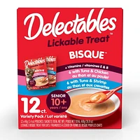 Delectables™ Lickable Treat Senior Bisque Variety Pack for Cats, 12x40g (12pk)