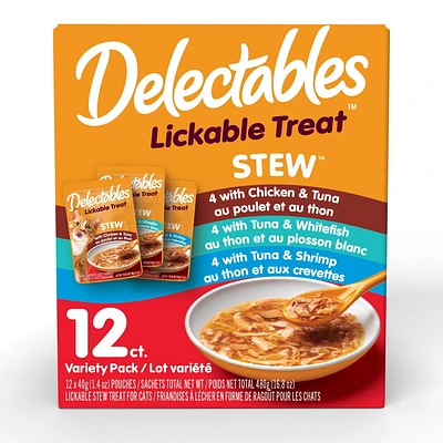 Delectables Lickable Stew Cat Treats Variety Pack