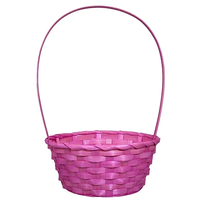 Small Pink Bamboo Basket