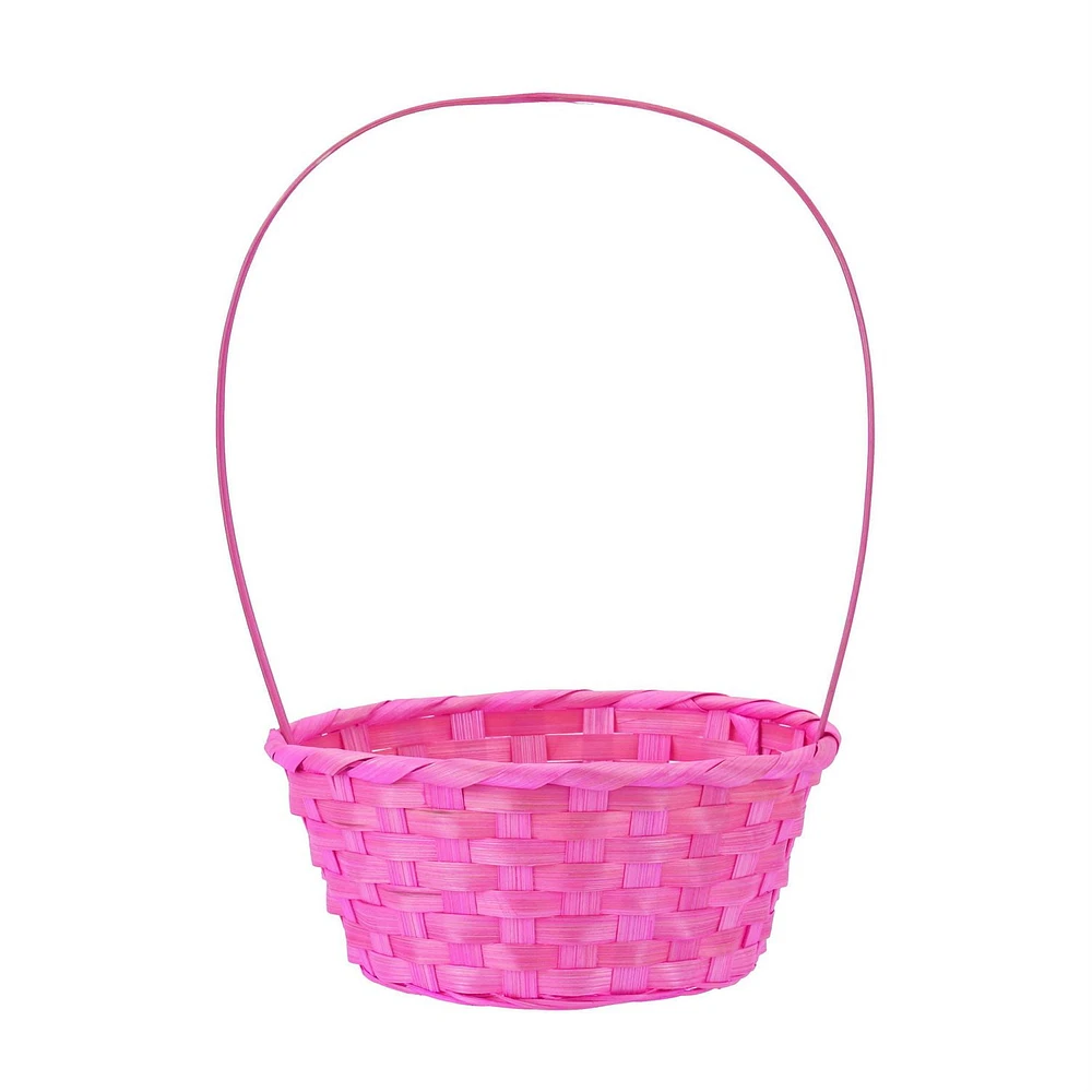 Small Pink Bamboo Basket