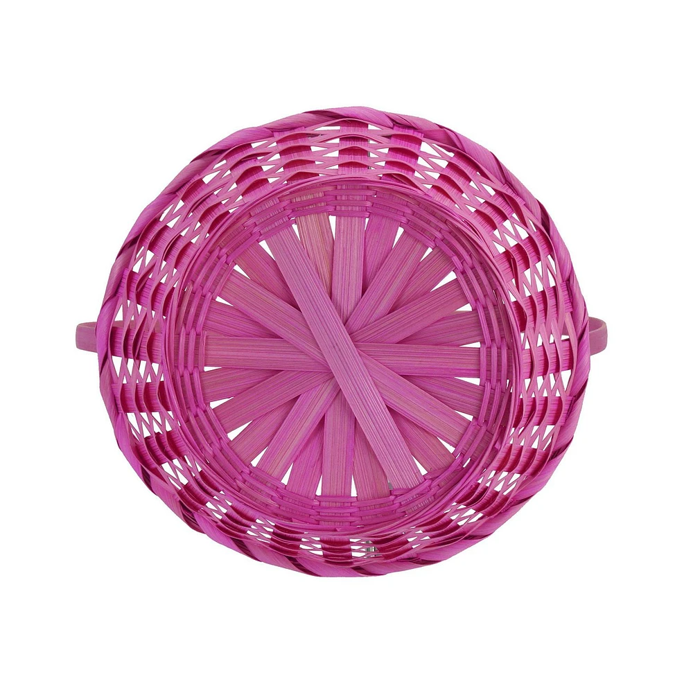 Small Pink Bamboo Basket