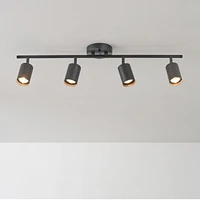 30" 4-Light Matte Black Track Lighting Bar