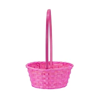 Small Pink Bamboo Basket