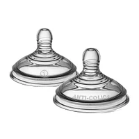 Tommee Tippee Advanced Anti-Colic Baby Bottle Nipples, Slow Flow, 0+ Months, Breast-Like, Soft Silicone, Pack of 2