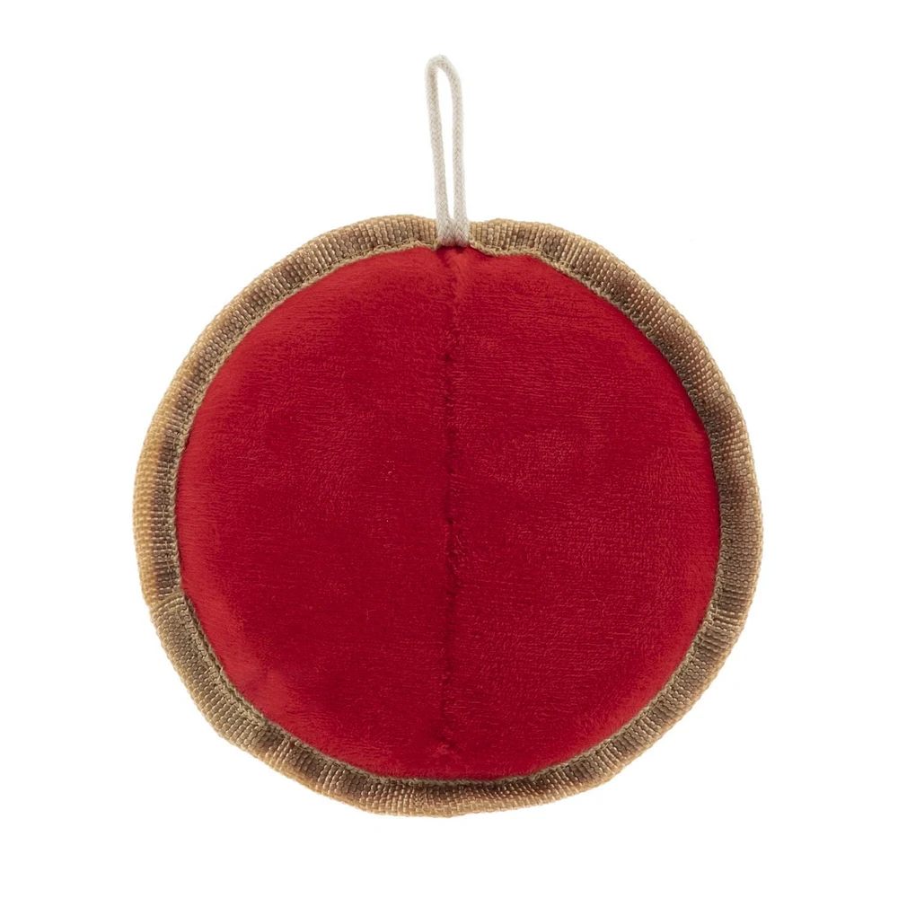 Only The Best For My Dog ®​ 5.5-inch Flat Plush Disc Squeaky Foodie Dog Toy